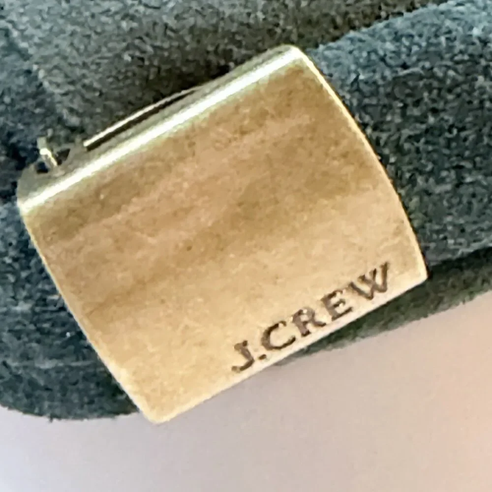 J Crew Dark Green Suede Baseball Cap